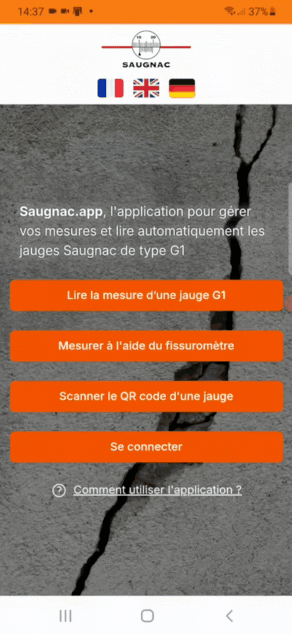 Saugnac-App – Automatische Ablesung