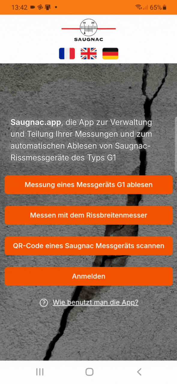 Saugnac App - Automatische-Ablesung