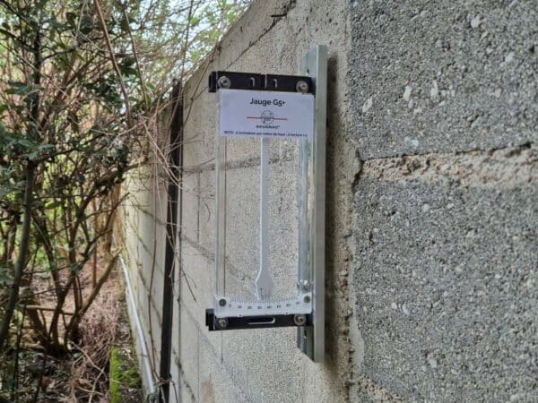 Senkrechte Positionierung des abnehmbaren G5+ Neigungsmessers